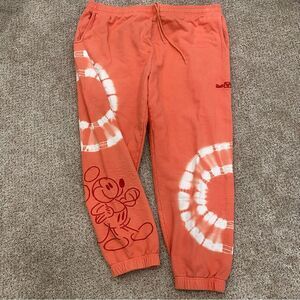 Disney Mickey Mouse Orange Unisex Sweatpants Joggers XXL